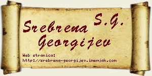 Srebrena Georgijev vizit kartica